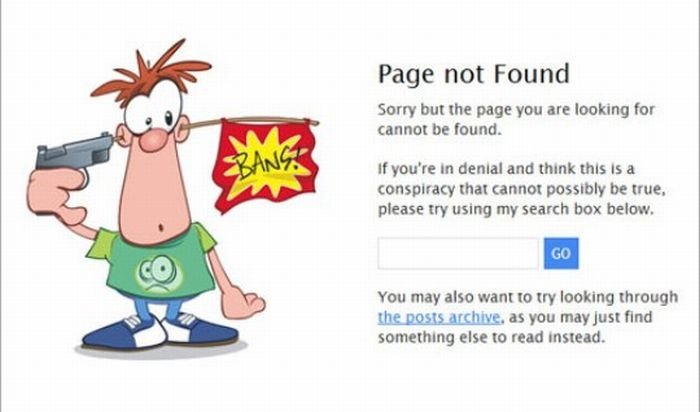 HTTP 404 error page