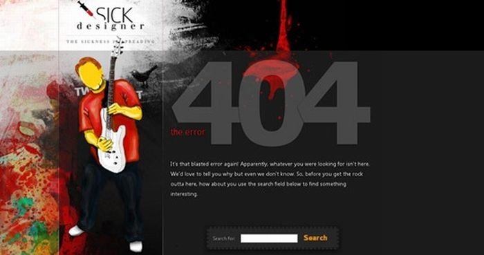 HTTP 404 error page