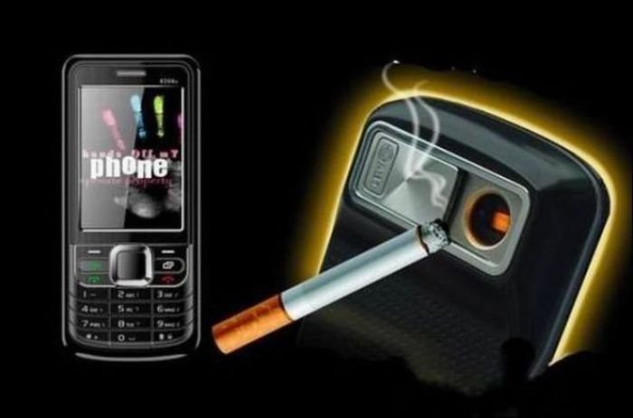 cellphone with a lighter