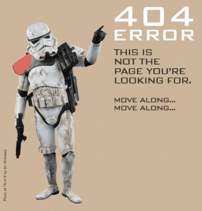 HTTP 404 error page