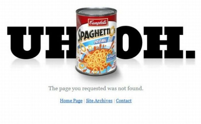 HTTP 404 error page