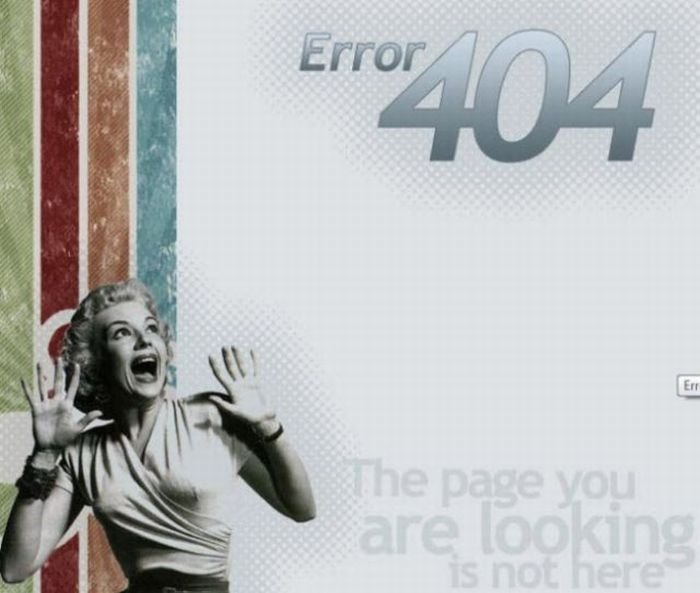 HTTP 404 error page