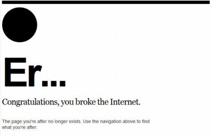 HTTP 404 error page