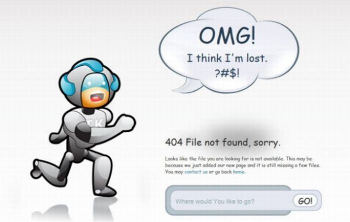 HTTP 404 error page