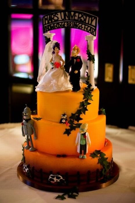 futurama wedding cake