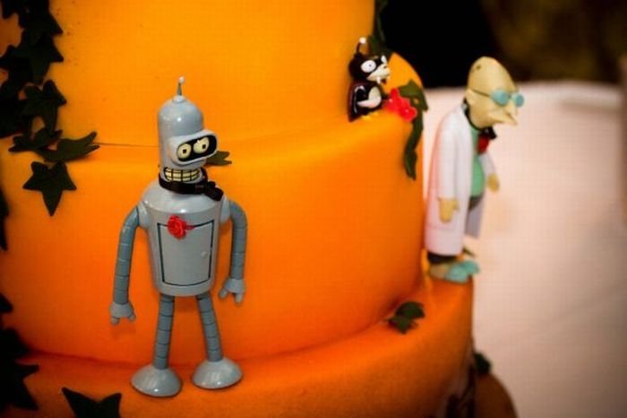 futurama wedding cake