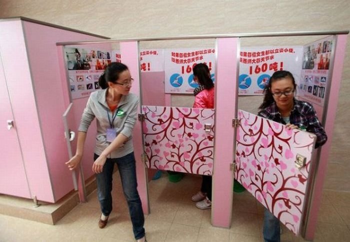 Women's standing urinals, China