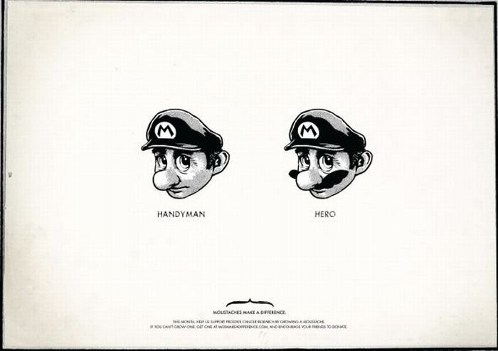 Moustaches Make a Difference advertisement