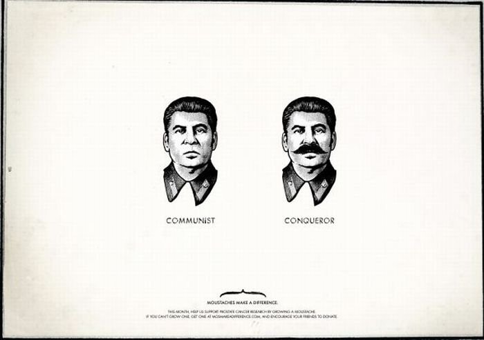 Moustaches Make a Difference advertisement