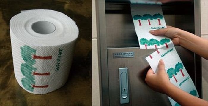 creative roll of a toilet paper