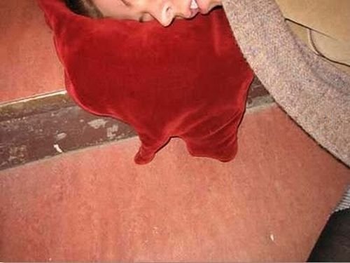 blood puddle pillow