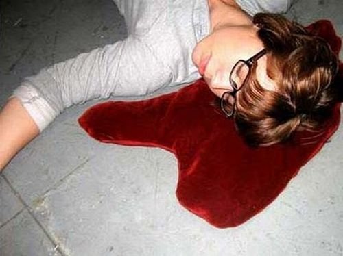 blood puddle pillow