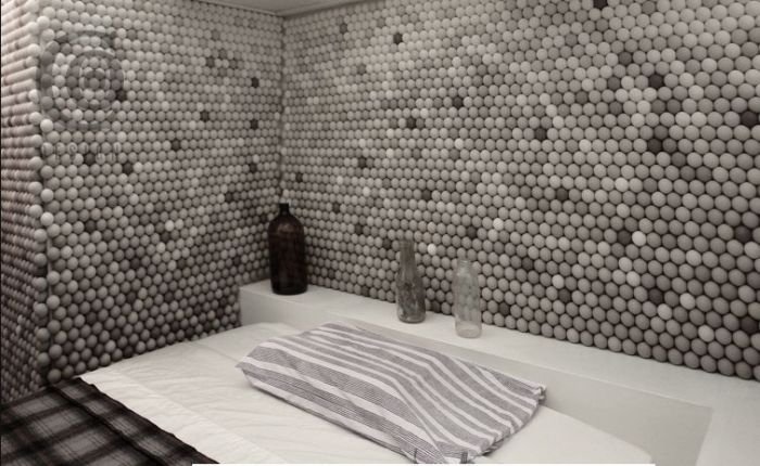 Apartment from ping-pong balls, Brooklyn, New York City, United States