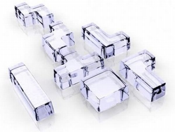 creative ice cubes in a tray