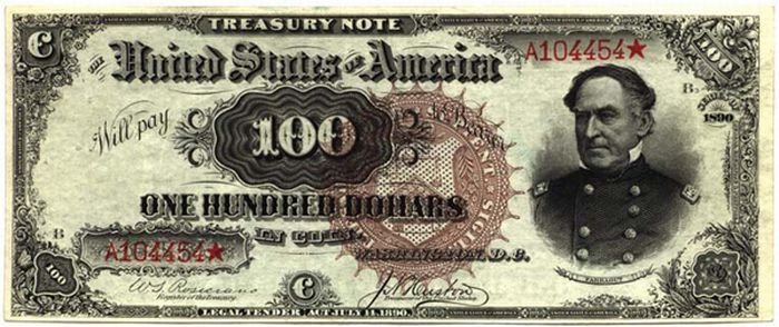 Rare US dollar bill