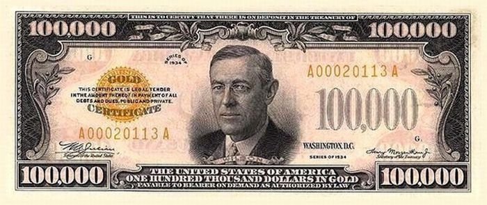 Rare US dollar bill