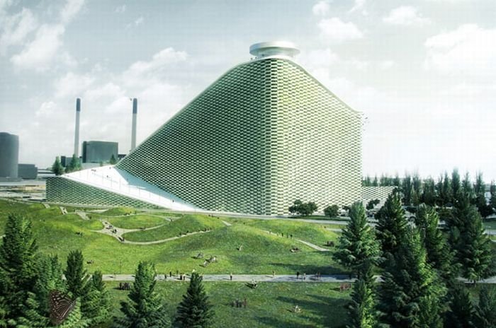 Waste-to-energy power plant facility, Copenhagen, Denmark