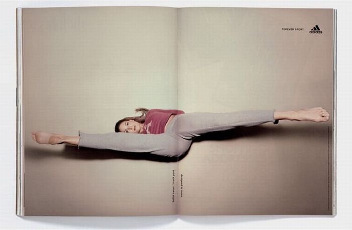 creative double page magazine ads