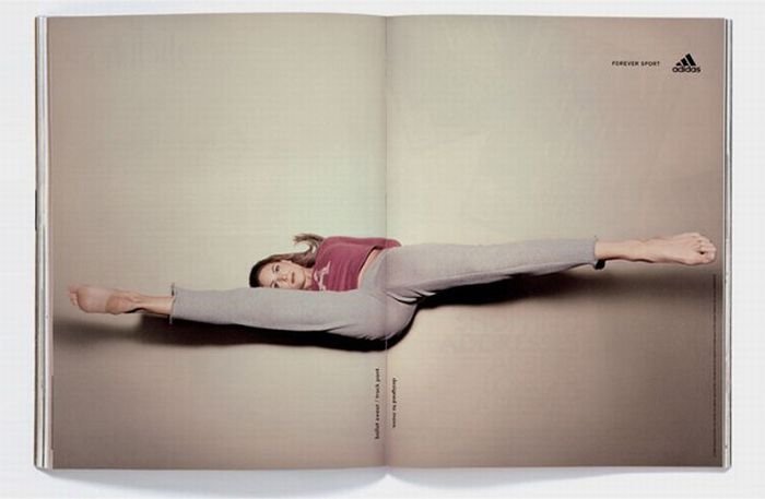 creative double page magazine ads