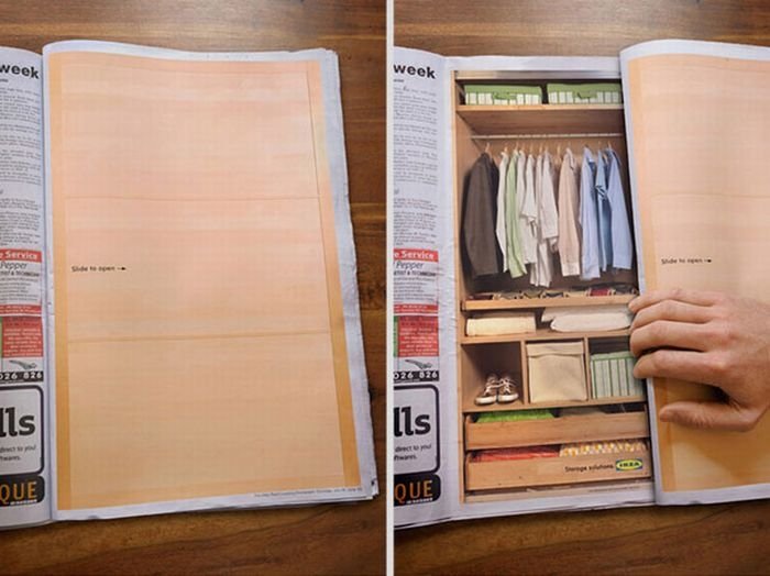 creative double page magazine ads