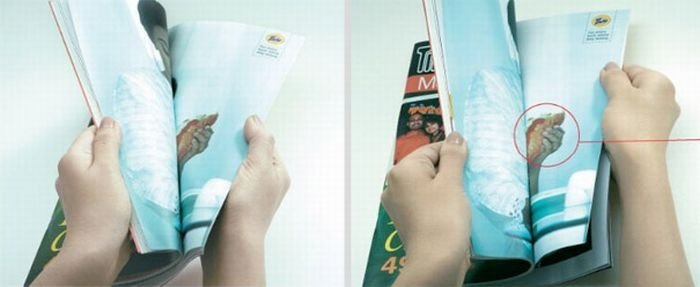 creative double page magazine ads