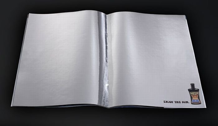 creative double page magazine ads