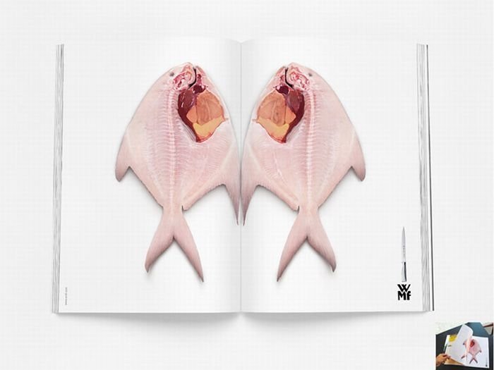 creative double page magazine ads