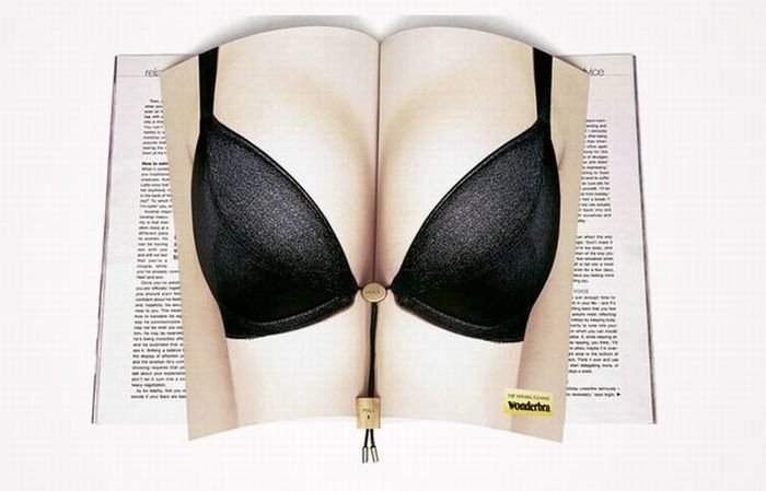 creative double page magazine ads