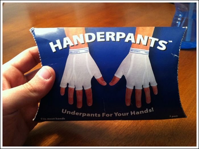 handerpants, fingerless gloves