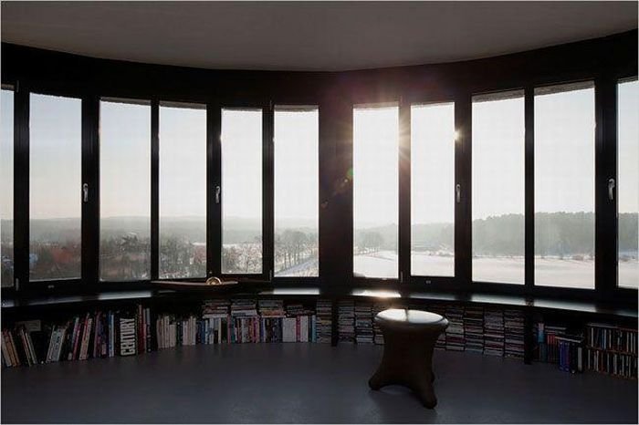 house inside a water tower