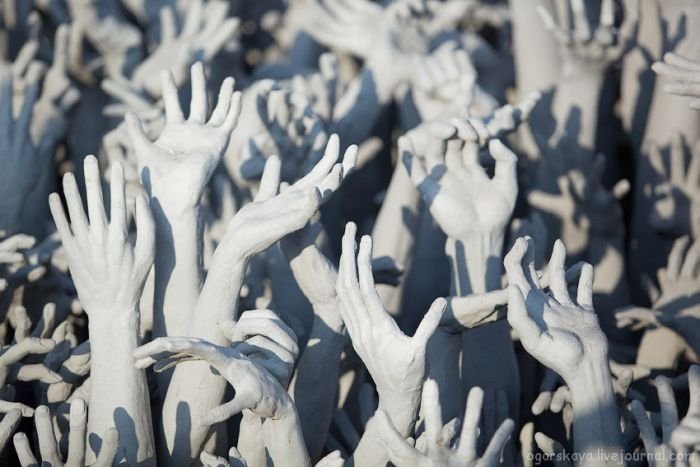 Wat Rong Khu, white temple, Chiang Rai, Thailand