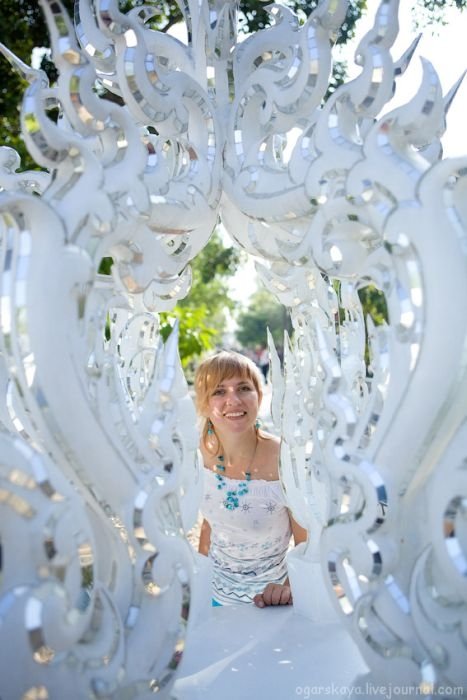 Wat Rong Khu, white temple, Chiang Rai, Thailand