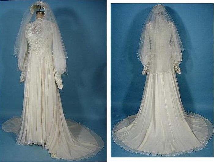 History: Evolution of wedding dress 1870 - 1980