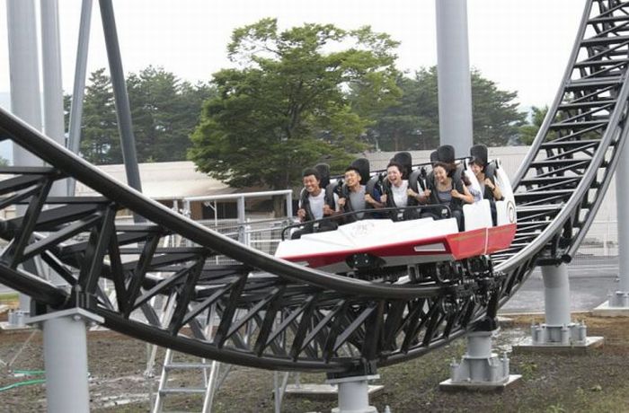 Takabisha roller coaster, Fujiyoshida, Yamanashi, Japan