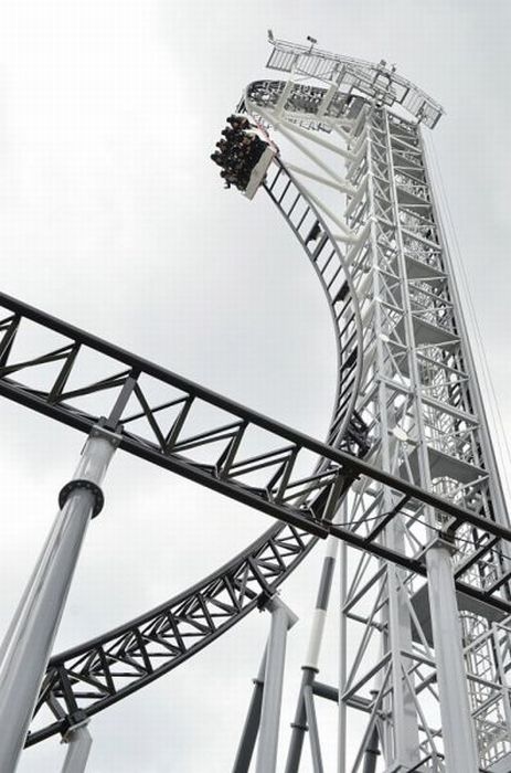 Takabisha roller coaster, Fujiyoshida, Yamanashi, Japan