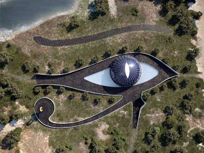 Eye of Horus home of Naomi Campbell by Luis de Garrido, Isla Playa de Cleopatra, Turkey