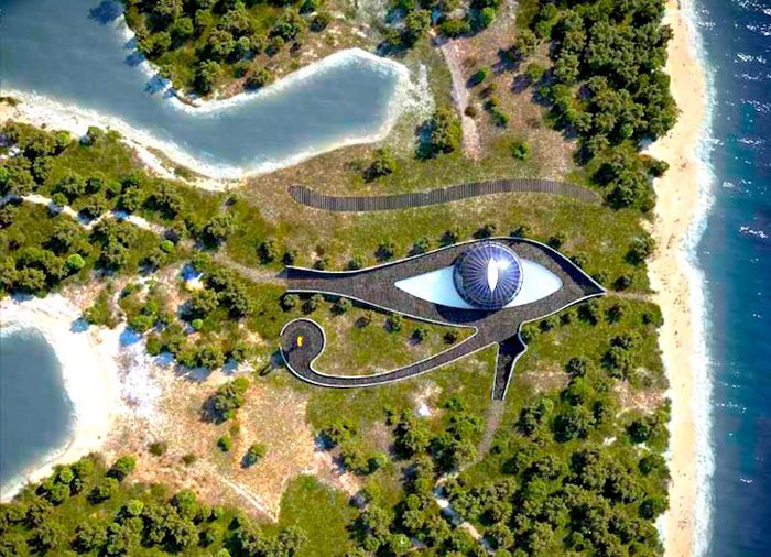 Eye of Horus home of Naomi Campbell by Luis de Garrido, Isla Playa de Cleopatra, Turkey