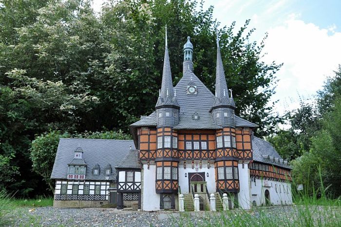 Miniwelt Lichtenstein, miniature park, Lichtenstein, Zwickau, Saxony, Germany