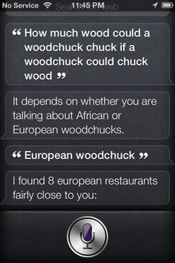 Siri, iOS intelligent personal assistant answers, iPhone 4S