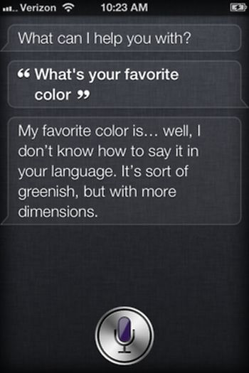 Siri, iOS intelligent personal assistant answers, iPhone 4S