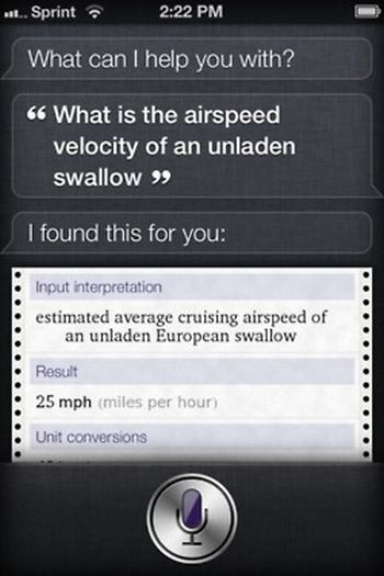 Siri, iOS intelligent personal assistant answers, iPhone 4S