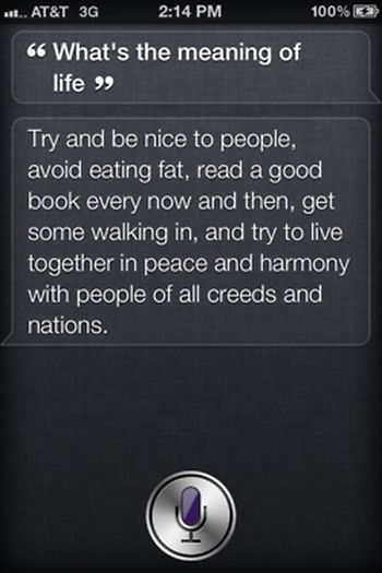 Siri, iOS intelligent personal assistant answers, iPhone 4S