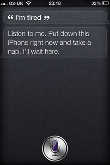 Siri, iOS intelligent personal assistant answers, iPhone 4S