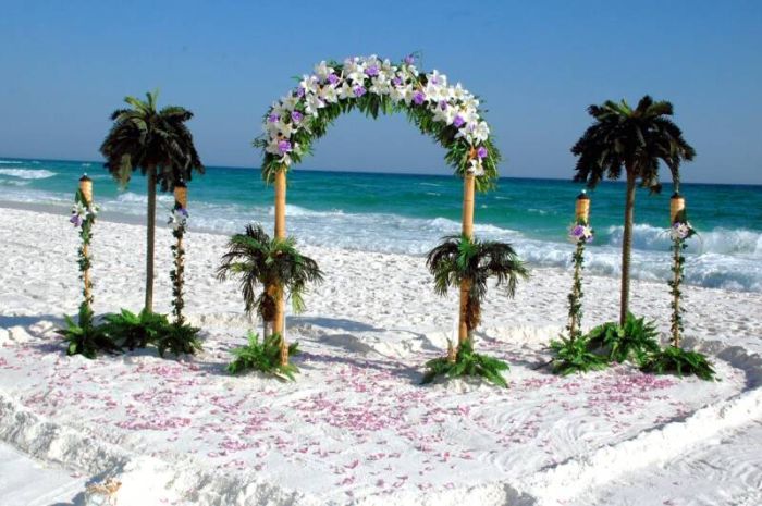 beach wedding decoration