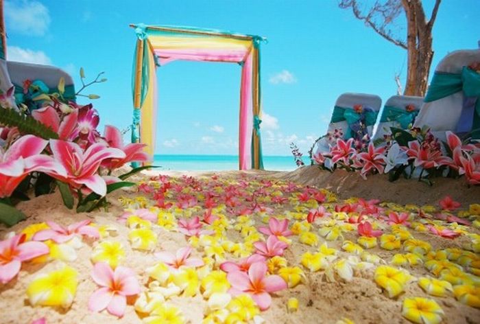 beach wedding decoration