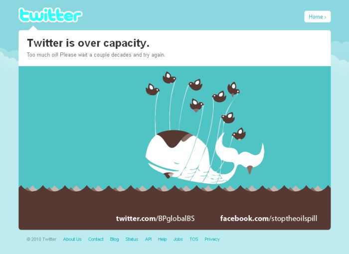 Twitter fail whale error message by Yiying Lu