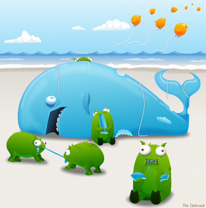 Twitter fail whale error message by Yiying Lu