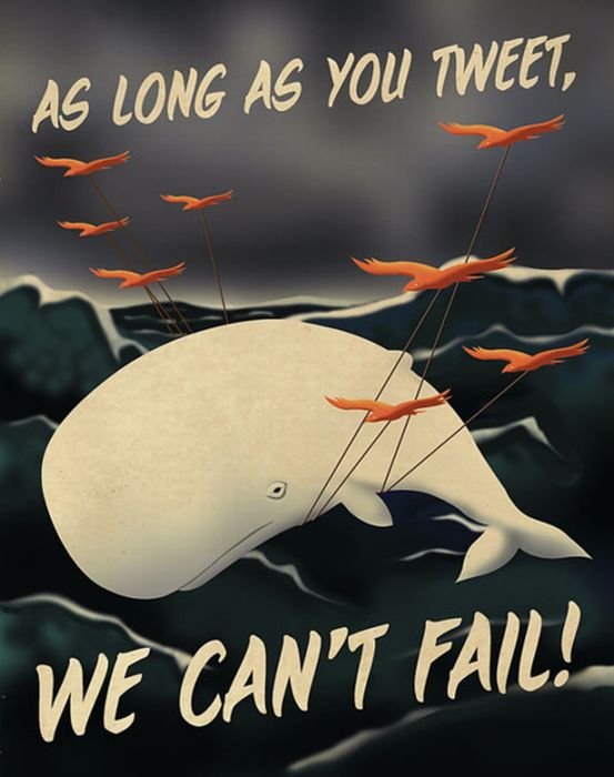 Twitter fail whale error message by Yiying Lu