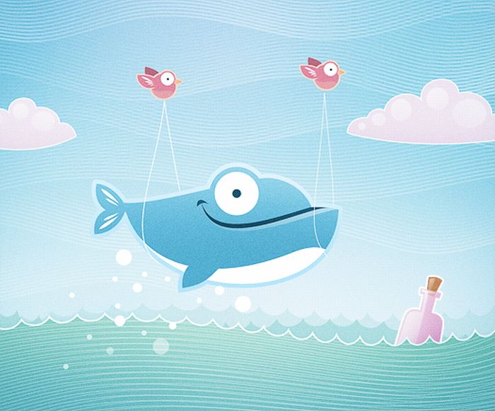 Twitter fail whale error message by Yiying Lu