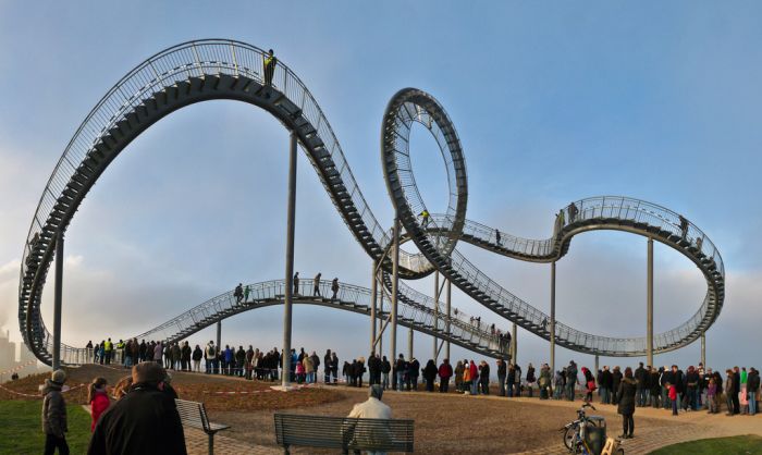 Tiger & Turtle Magic Mountain. walkable roller coaster, Duisburg, Germany